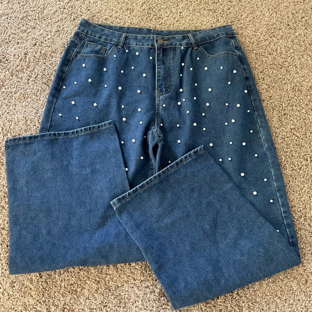Pearla High Rise Wide Leg Jeans, Sz Women’s XXL